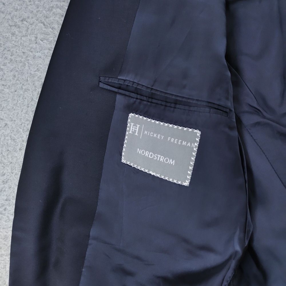 Hickey Freeman Ing Loro Piana Blazer Sport Jacket Mens 41 R Navy Blue 100% Wool - Picture 10 of 16